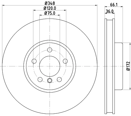 8DD355119261 HELLA Гальмо дискове переднє
