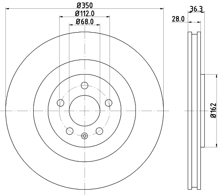 8DD355126421 HELLA Дискові гальма