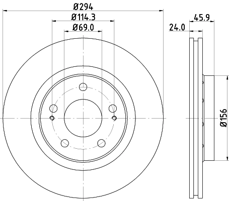 8DD355111571 HELLA Гальмо дискове переднє