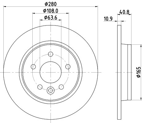 8DD355119501 HELLA Дискові гальма