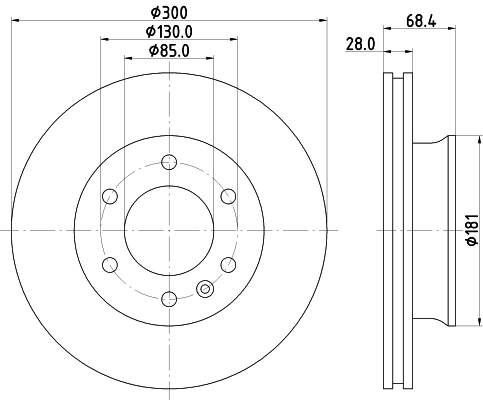 8DD355117621 HELLA Гальмо дискове переднє