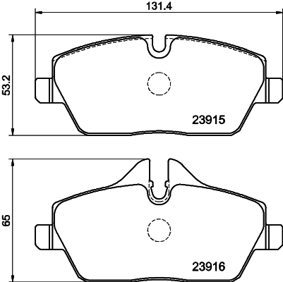 8DB355011261 HELLA Передні гальмівні колодки