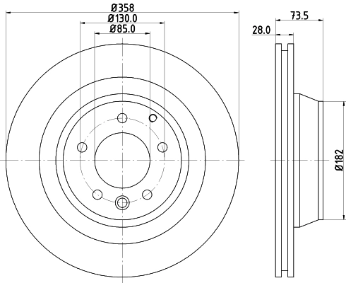 8DD355129721 HELLA Дискові гальма
