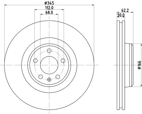 8DD355126861 HELLA Гальмо дискове переднє