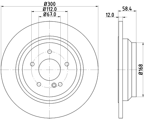 8DD355115411 HELLA Дискові гальма