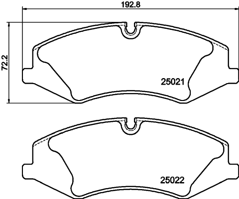 8DB355015081 HELLA Передні гальмівні колодки
