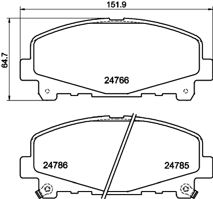 8DB355013881 HELLA Передні гальмівні колодки