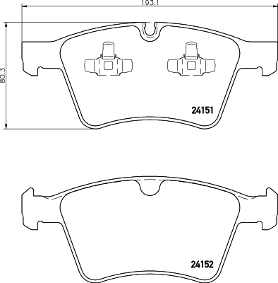 8DB355014191 HELLA Передні гальмівні колодки