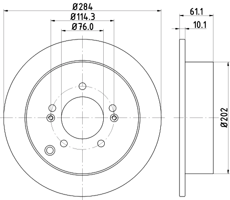 8DD355111421 HELLA Дискові гальма