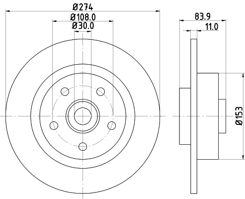 8DD355112361 HELLA Дискові гальма
