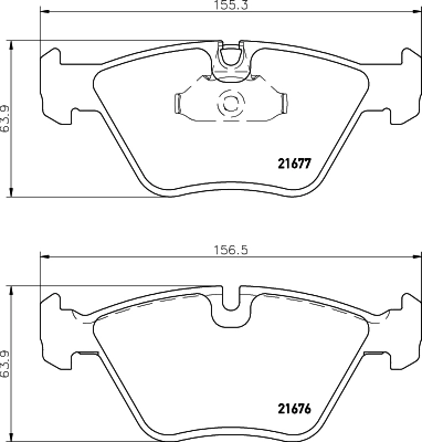 8DB355007961 HELLA Передні гальмівні колодки