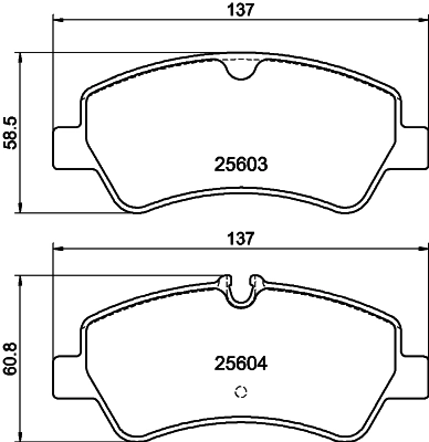 8DB355020721 HELLA Колодки гальмівні задні, дискові