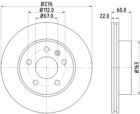 Купити 8DD355104521 HELLA Ротор гальмівний