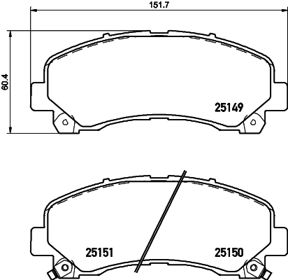 Передні тормозні колодки 8DB355020171 HELLA
