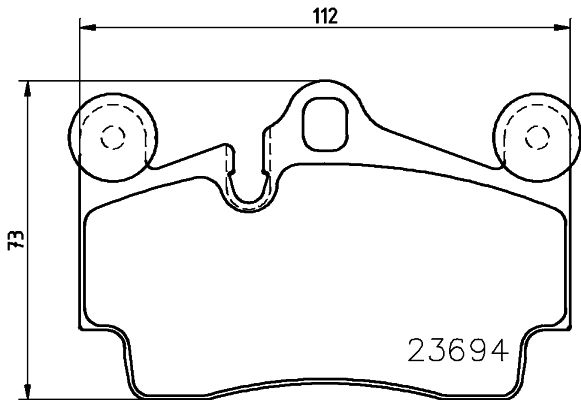 8DB355018711 HELLA Колодки гальмівні задні, дискові