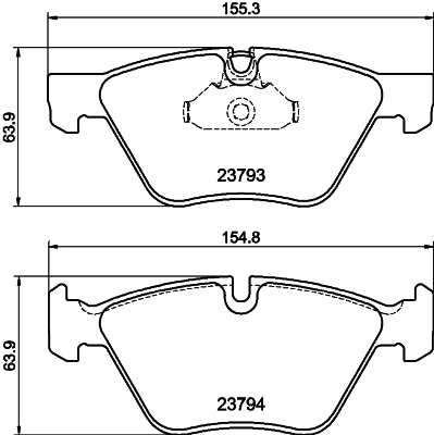 8DB355015031 HELLA Передні гальмівні колодки