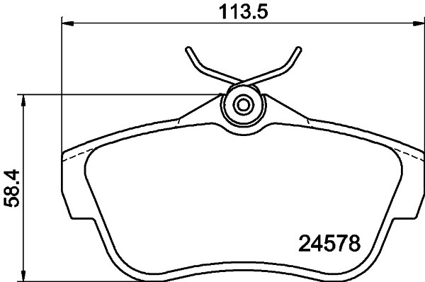 8DB355013421 HELLA Колодки гальмівні задні, дискові