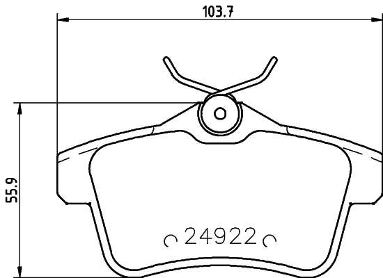 8DB355014531 HELLA Колодки гальмівні задні, дискові