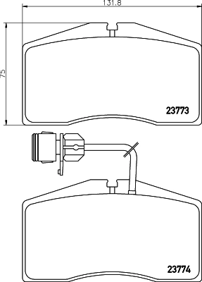 8DB355018491 HELLA Передні гальмівні колодки