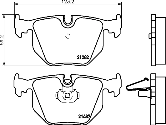 8DB355008091 HELLA Колодки гальмівні задні, дискові