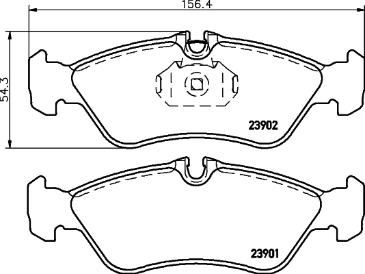 Задні дискові колодки HELLA 8DB355014401