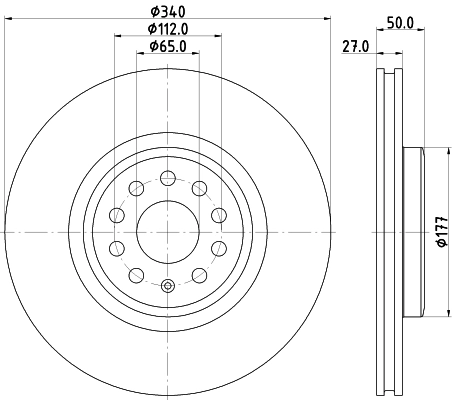 Купити 8DD355134751 HELLA Ротор гальмівний