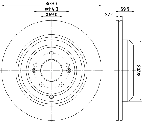 Купити K05047794AA Fiat/Alfa/Lancia Диск заднього гальма
