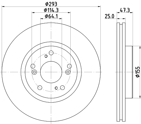 8DD355119571 HELLA Гальмо дискове переднє