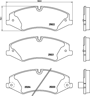 8DB355015551 HELLA Передні гальмівні колодки