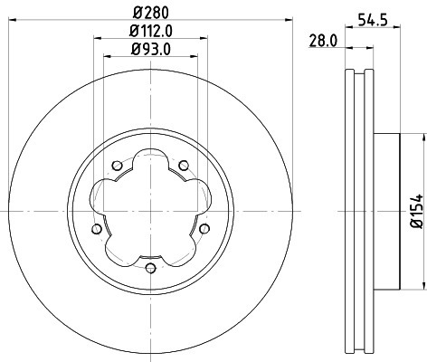8DD355113261 HELLA Гальмо дискове переднє