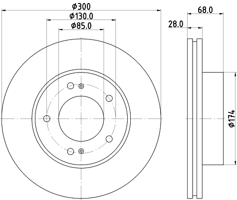 8DD355116461 HELLA Гальмо дискове переднє