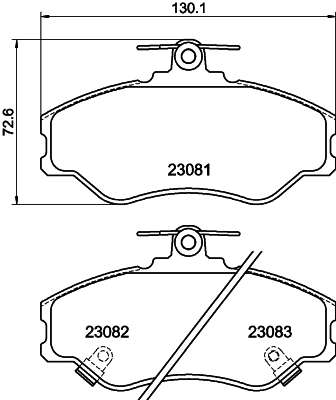 8DB355016641 HELLA Передні гальмівні колодки