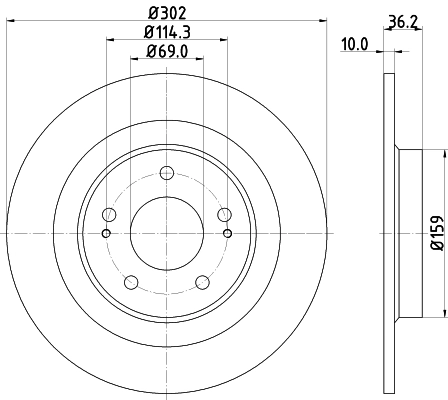 8DD355120431 HELLA Дискові гальма