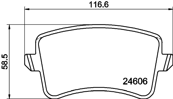 8DB355025391 HELLA Колодки гальмівні задні, дискові