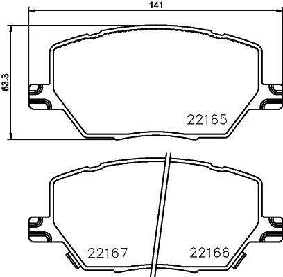 Купити 8DB355024711 HELLA Колодки гальмівні передні, дискові