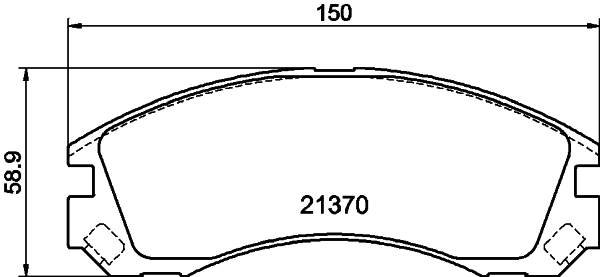 8DB355011751 HELLA Передні гальмівні колодки