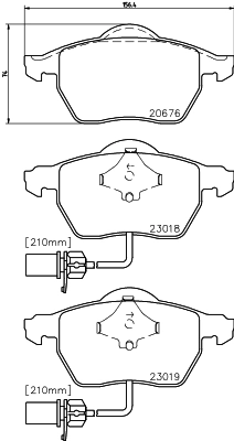8DB355010731 HELLA Передні гальмівні колодки
