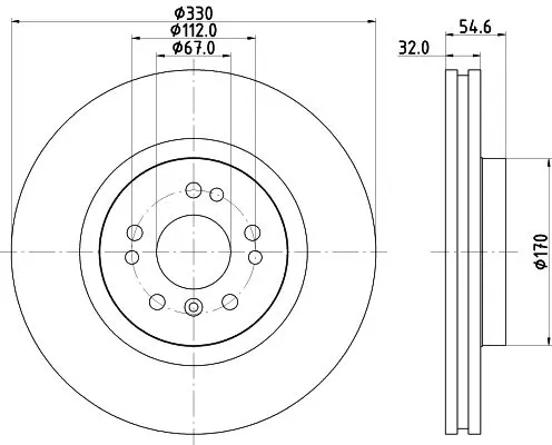 8DD355113171 HELLA Гальмо дискове переднє