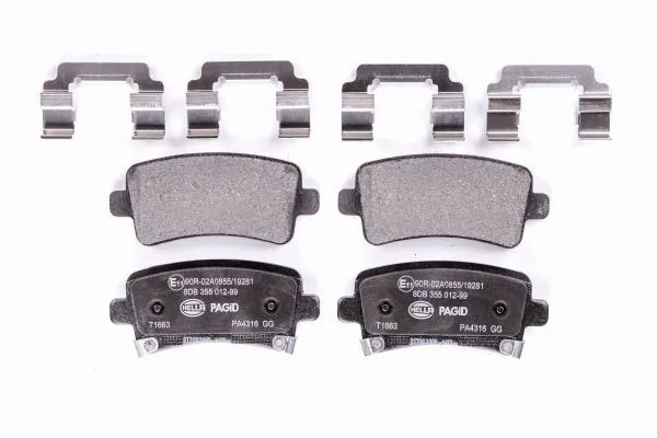 Задні гальмівні колодки 8DB355012991 HELLA