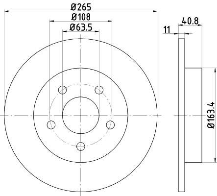 8DD355111381 HELLA Дискові гальма