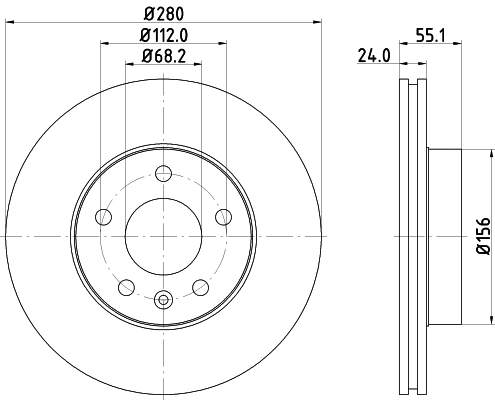 Купити 8DD355105591 HELLA Ротор гальмівний