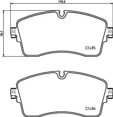 Купити 8DB355039321 HELLA Колодки гальмівні передні, дискові