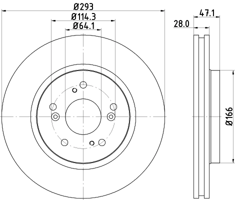 8DD355129061 HELLA Гальмо дискове переднє