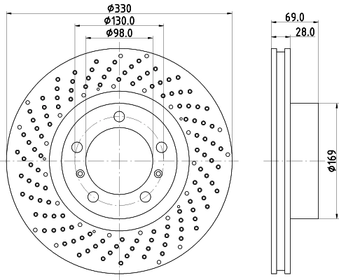 Диск переднього гальма VAG 99735140101 ціна, від 100.78 USD