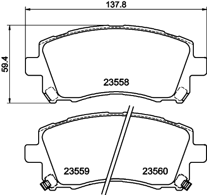 Тормозні колодки HELLA 8DB355017291