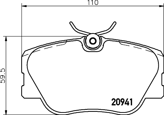 8DB355017601 HELLA Передні гальмівні колодки