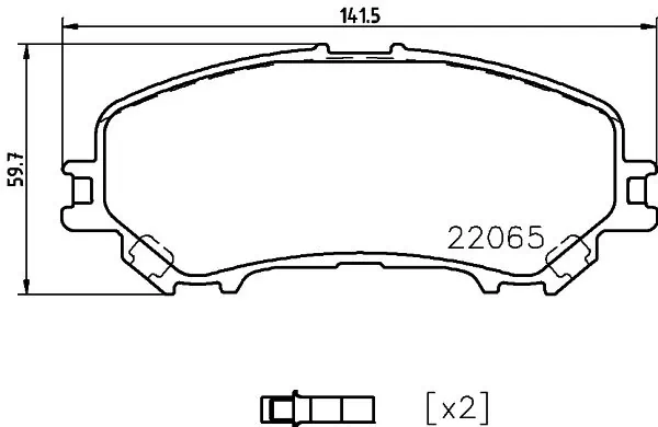 8DB355021861 HELLA Передні гальмівні колодки