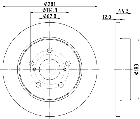 8DD355132401 HELLA Дискові гальма
