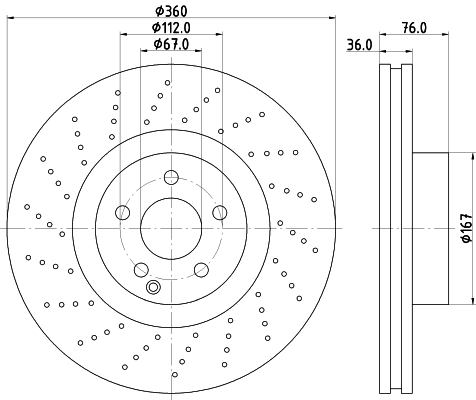 8DD355110181 HELLA Гальмо дискове переднє