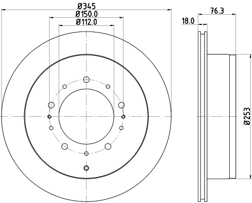 8DD355116331 HELLA Дискові гальма